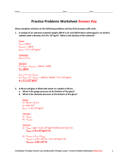 Practice Problems Worksheet Answer Key