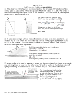 Physics 6C Ch23 Practice solutions