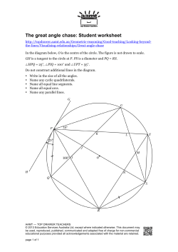 The great angle chase: Student worksheet