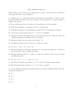 Math 122B-008 Worksheet 8 Please write out your solutions on a