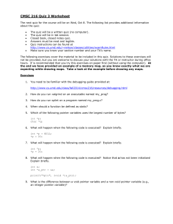 CMSC 216 Quiz 3 Worksheet