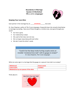 Boundaries in Marriage Session 13 Worksheet Keeping Your Love