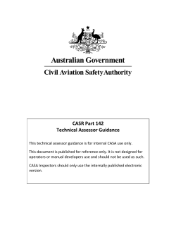 CASR Part 142 Technical Assessor Worksheet