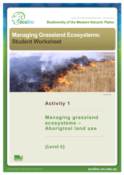 Managing Grassland Ecosystems: Student Worksheet