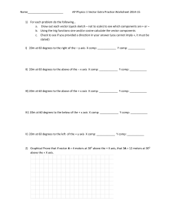 AP Physics 1 Vector Extra Practice Worksheet 2014-15