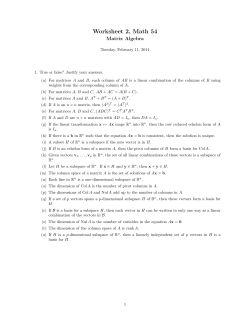 Worksheet 2, Math 54