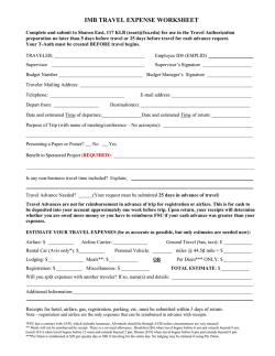 IMB TRAVEL EXPENSE WORKSHEET