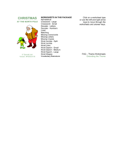 Christmas at the North Pole Worksheets