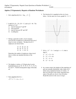 Algebra 2/Trigonometry Regents at Random Worksheets