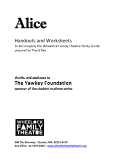 Handouts and Worksheets The Yawkey Foundation