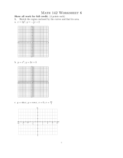 Math 142 Worksheet 6