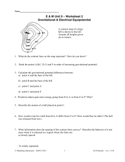 E & M Unit II – Worksheet 2 Gravitational & Electrical Equipotential