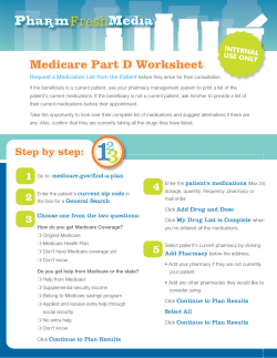 Medicare Part D Worksheet