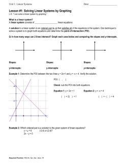 MFM2P Worksheet - Pairs of Equations