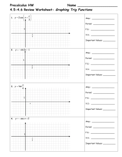 Precalculus HW Name 4.5-4.6 Review Worksheet