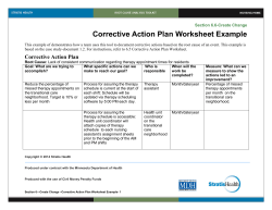 6 Corrective Action Plan Worksheet Example
