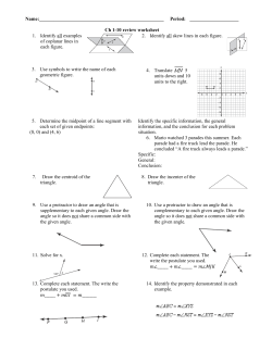 Name: Period: Ch 1-10 review worksheet 1. Identify al
