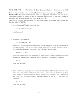 Math 408R: UT Worksheet 3: Functions, continued September 9
