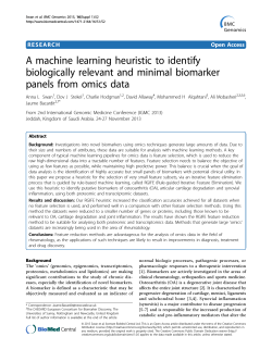 A machine learning heuristic to identify biologically