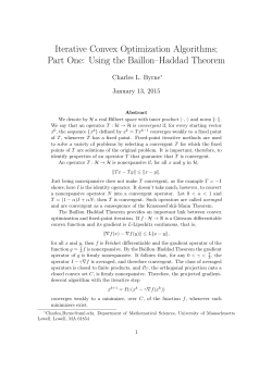 Part One: Using the Baillon–Haddad Theorem