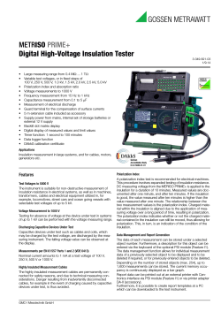METRISO PRIME+ Digital High-Voltage Insulation Tester - GMC-I