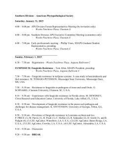 Plant Pathology - Southern Association of Agricultural Scientists