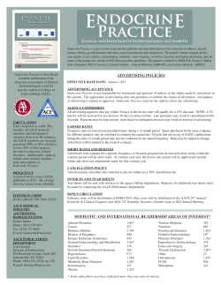 2015 Endocrine Practice Advertising Rate Card