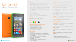 Lumia 435 datasheet