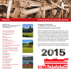 IG TR Trans Rail ein historisches Netzwerk Mitglieder