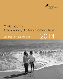 York County Community Action Corporation ANNUAL REPORT