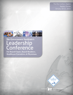 Leadership Conference - The Governance Institute