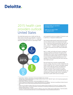 2015 health care providers outlook United States