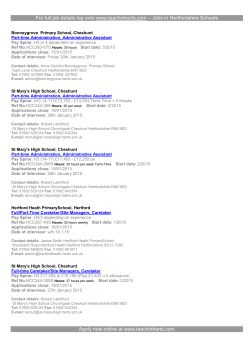 Support staff - Hertfordshire Grid for Learning