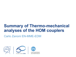 Summary of Thermo-mechanical analyses of the HOM