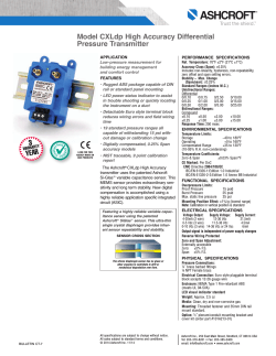 Datasheet CXLdp High Accuracy Differential Transducer