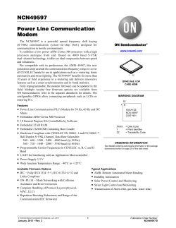 NCN49597 - Power Line Communication Modem