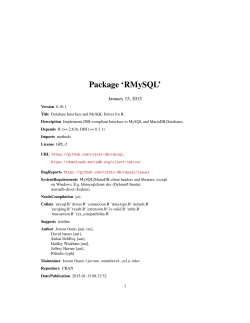 Package 'RMySQL'