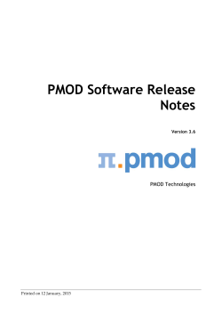 PMOD Software Release Notes