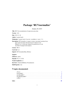 Package 'RUVnormalize'