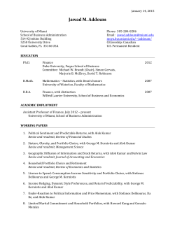 Jawad M. Addoum - University of Miami School of Business
