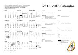 Next Academic Year Calendar - American International School of