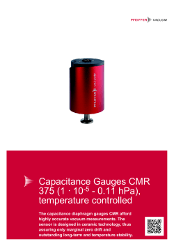 Capacitance Gauges CMR 375 (1 · 10-5