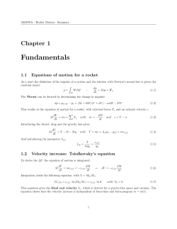 Rocket Motion Summary