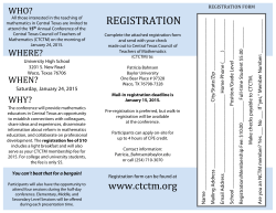 Registration Form 2015 - Central Texas Council of Teachers of