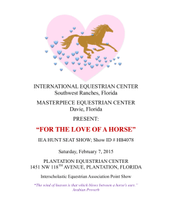 for the love of a horse - Interscholastic Equestrian Association