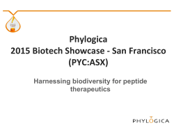 Phylogica 2015 Biotech Showcase