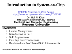 Introduction to System-on-Chip