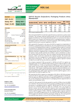 HSIL_Q3FY15 First Cut Analysis.pmd