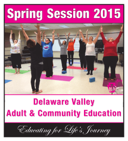 Spring 2015 Flyer - Delaware Valley School District