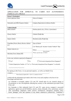 application form - Land Transport Authority